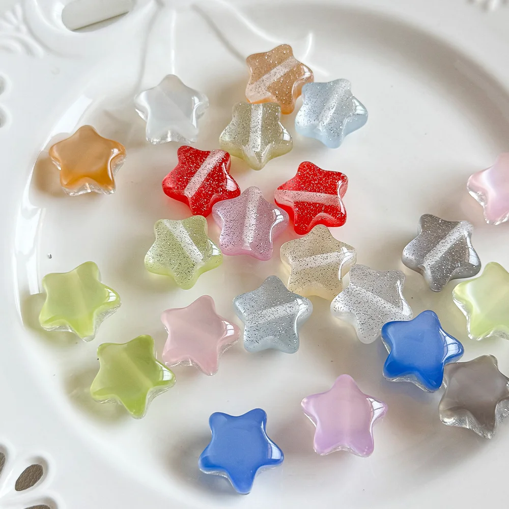 

Cordial Design 18*18MM 100Pcs DIY Resin Beads/Cat Eye & Glitter Powder Effect/Hand Made/Jewelry Findings/Star Shape #19260