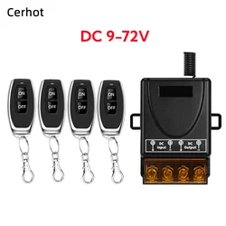 Cerhot DC9-72V/AC100-240V RF433Mhz interruttore Wireless telecomando On-off 30A pompa dell'acqua relè ricevitore lampade interruttore luce a parete