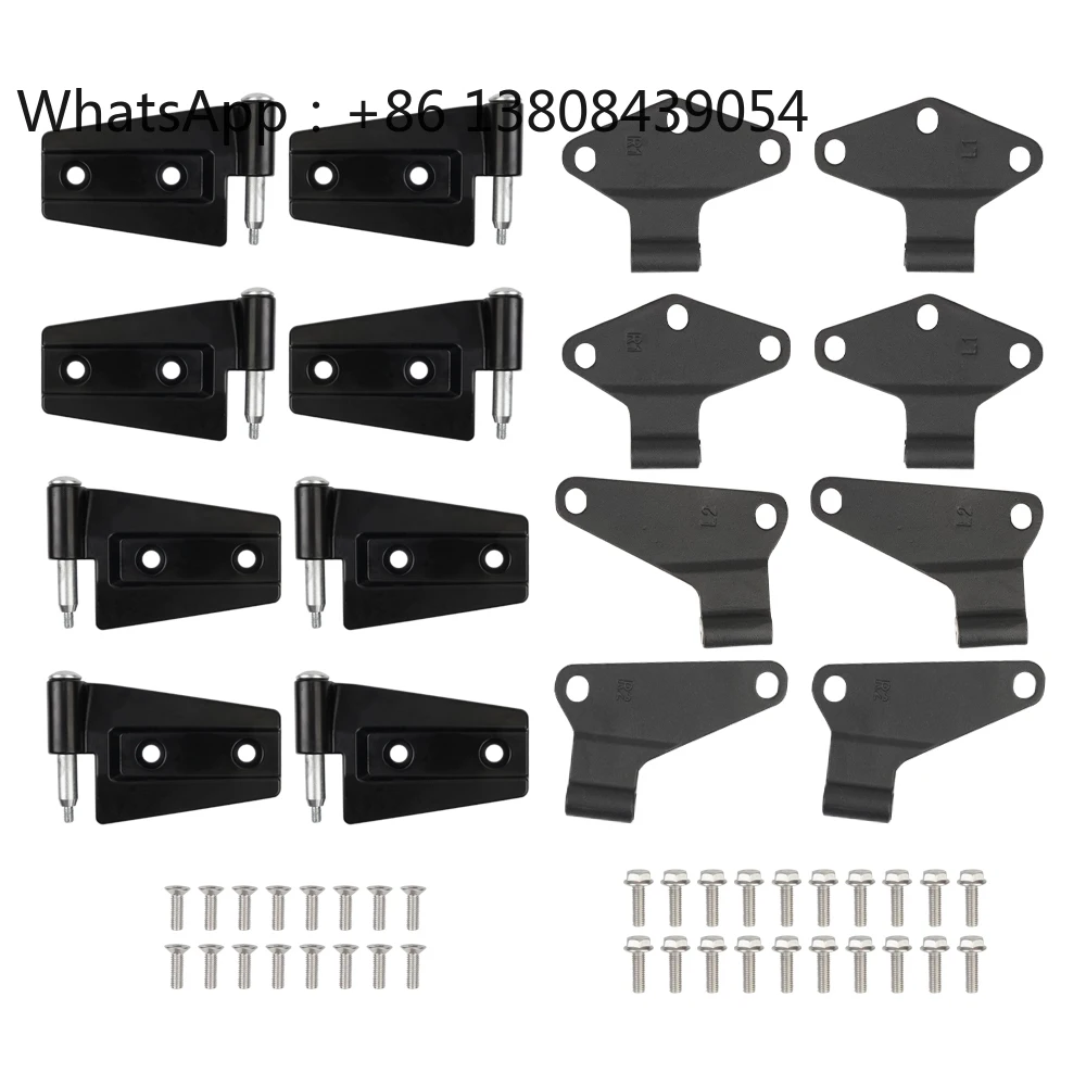 DH-1105 2 Door Hinge Assembly Kits Compatible For 2007-2018 Jeep JK Jeep Wrangler (Interior and Outside 2 Door Hinge)