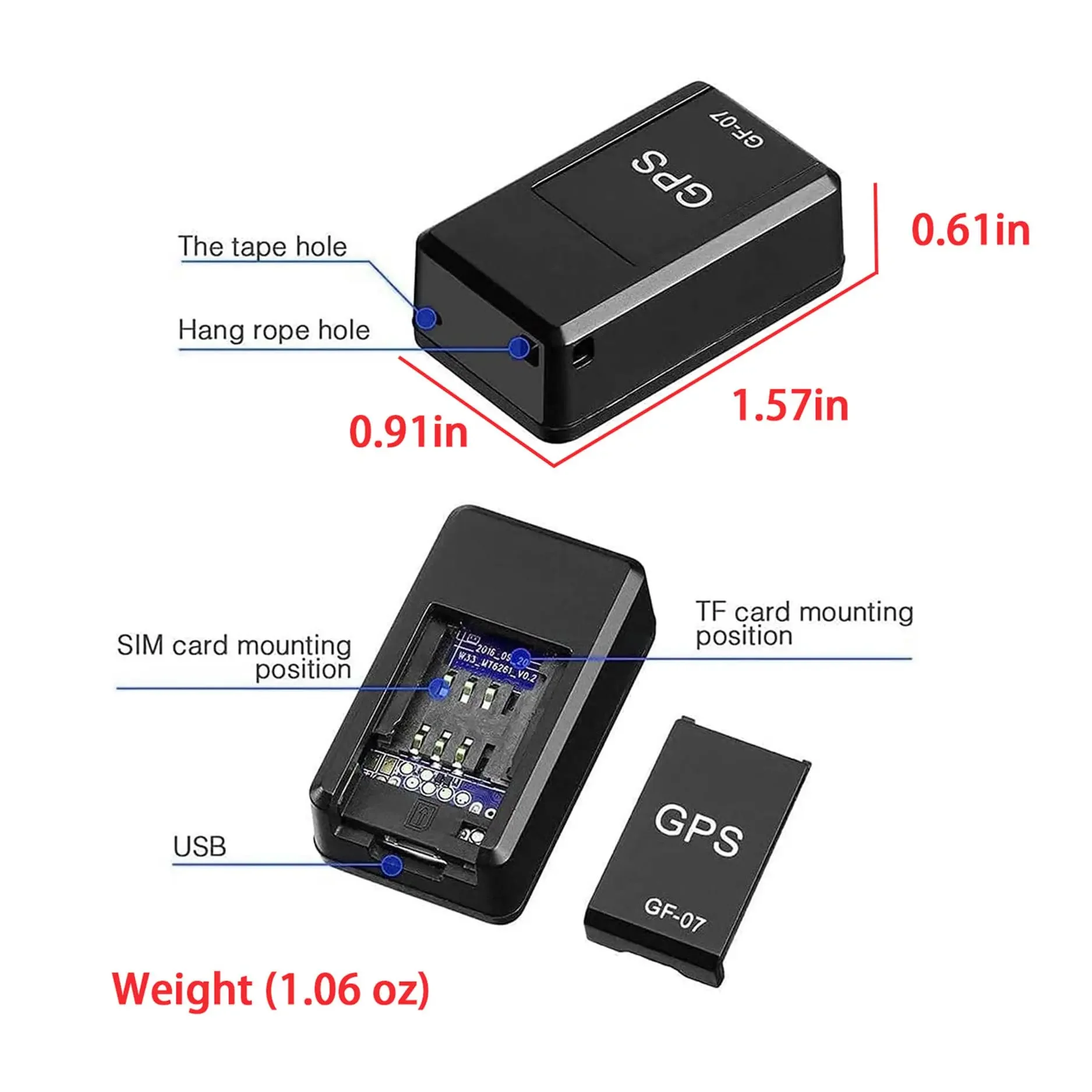 Mini rastreador Gps para coche, dispositivo de seguimiento en tiempo Real, Localizador magnético fuerte, antirrobo, antipérdida, Personal, portátil