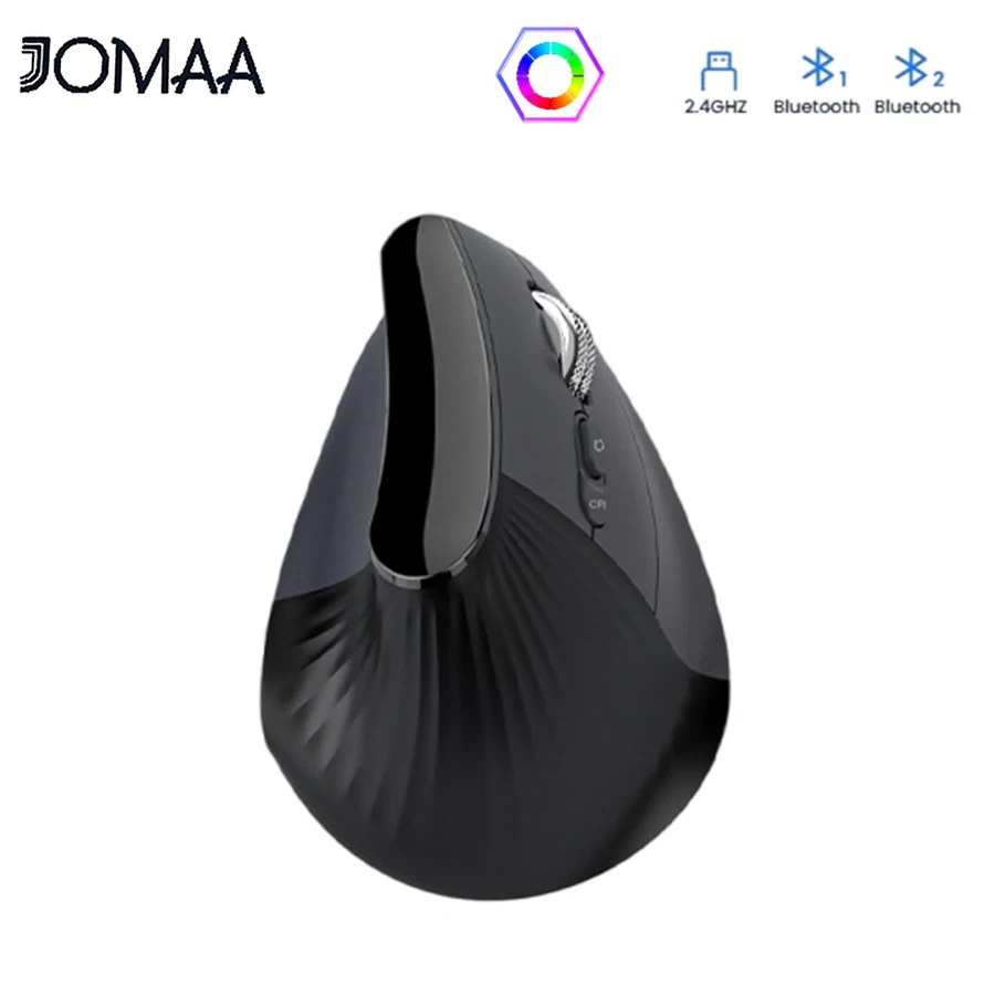 

Беспроводная вертикальная мышь, Bluetooth-мышь с скоростным роликом, эргономичный дизайн для комфорта и снижения напряжения запястья, для дома, офиса