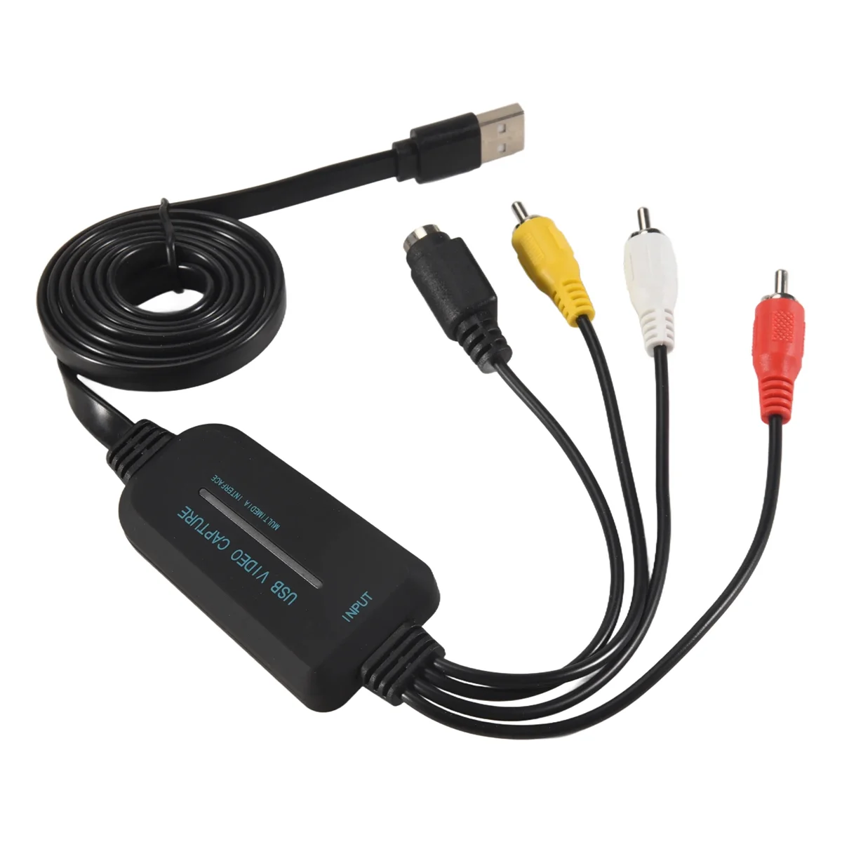 Y02AUSB 2.0 Video Capture Card Single Channel USB Capture Card AV Capture Device Drive-Free Digital Converter