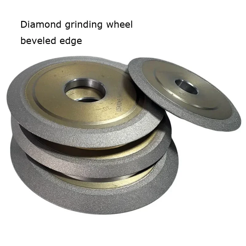 Diamond Grinding Wheel 30° 45° 60° 90° Single Double Bevel Edge Brazed Alloy Abrasive Disc for Tungsten Steel Ceramic Groove