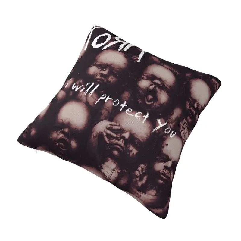 Custom Korns Heavy Metal Music Hard Rock Roll Pillow Case 40x40cm Band Luxury Cushion Cover Square Pillowcase