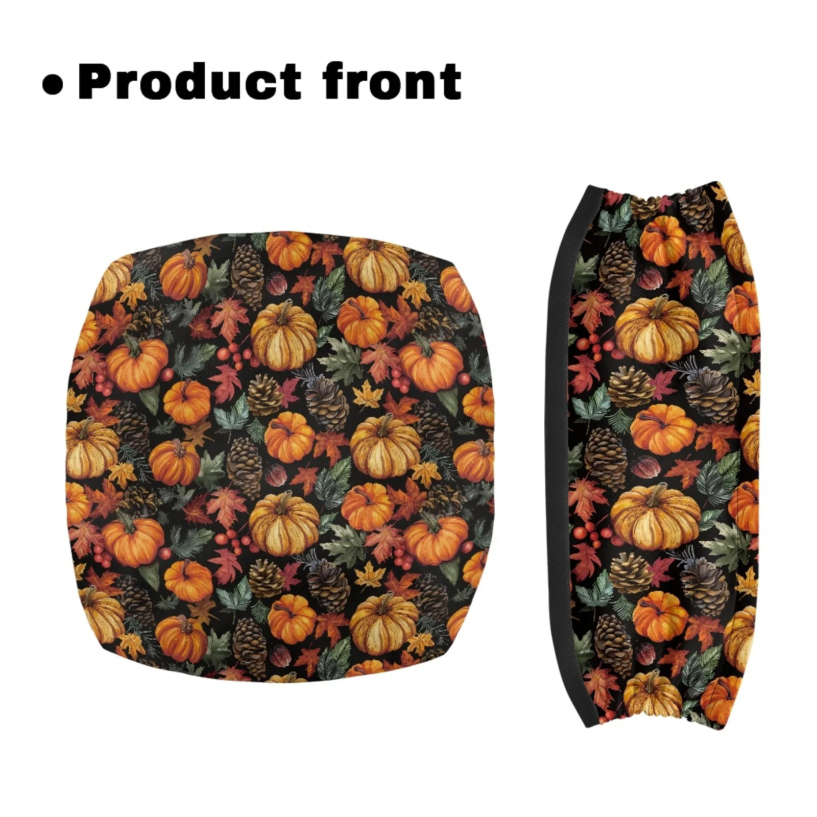 Coloranimal Retro Autumn Pumpkin 2PCS Walker Cover for Parents Rollator Seat Back Rest Covers Fashion 2026