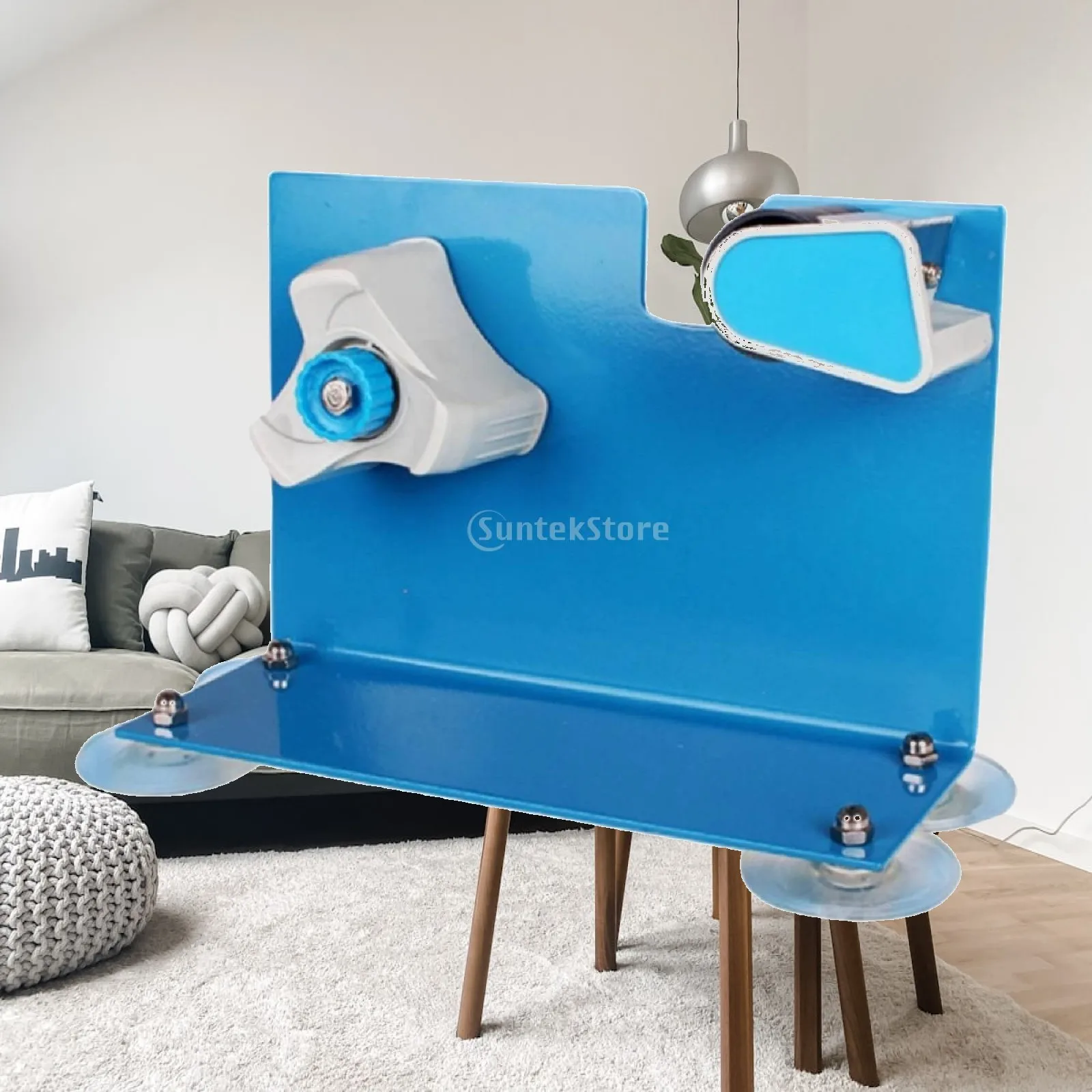 Desktop Tape Dispenser Sturdy Tape Dispenser with Suction Cups Heavy Duty Non-Slip for Packers, Warehouse, Office