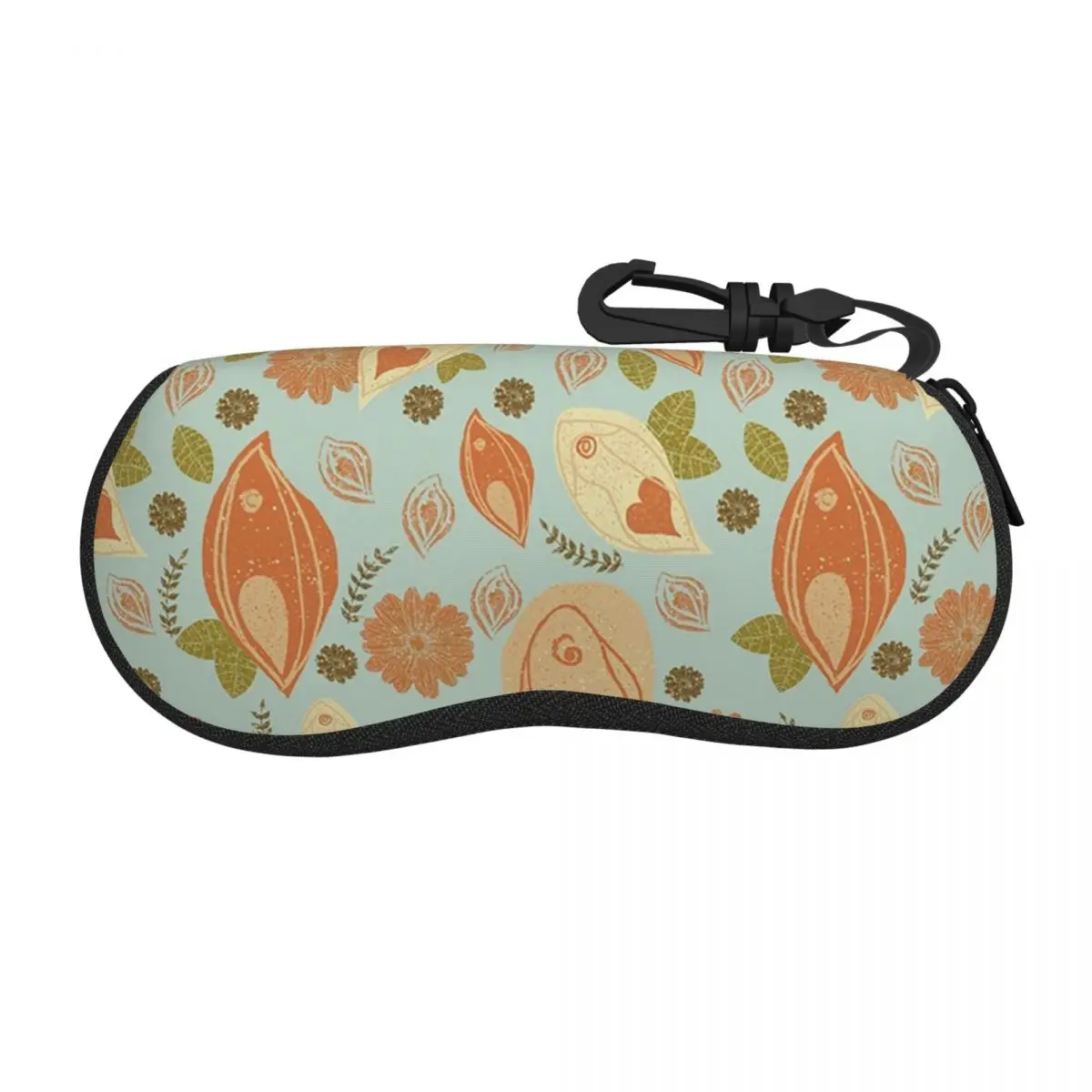 

Retro Vulva Flower Shell Glasses Case Protective Sunglasses Box Women Men Soft Eyeglass Bag Pouch