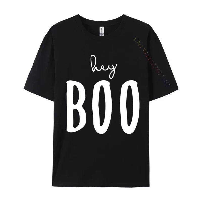 Hey Boo Funny Halloween Halloween Party Ghost Halloween Casual Classic Design Tops Shirt Cotton Fabric T Shirt for Men Tee-Shirt