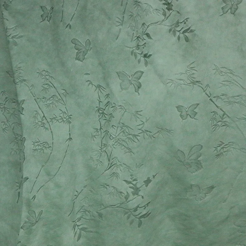 Silk jacquard satin dirt-dyed fabric cold-dyed Chinese-style new cheongsam and Hanfu