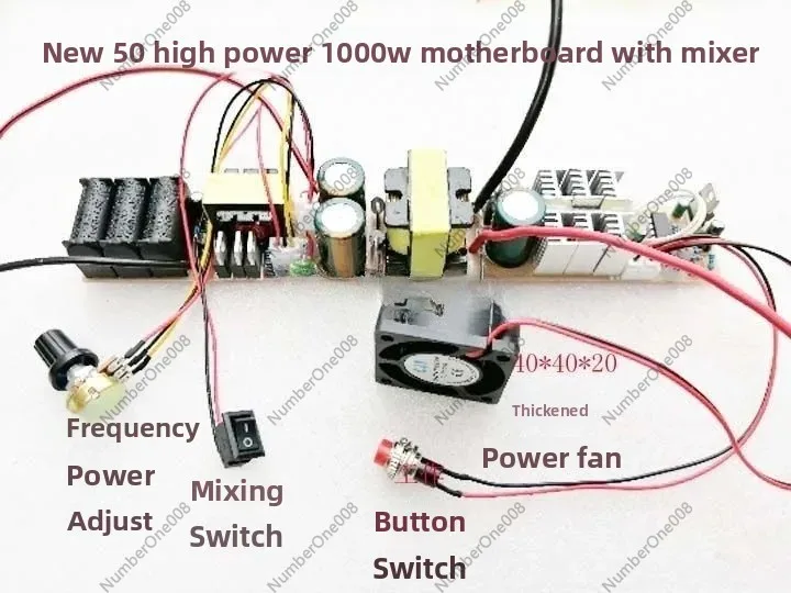 1000W 24V Single-Ended Motherboard with 50 Tubes, High Power Inverter Board for DC-AC Converter System