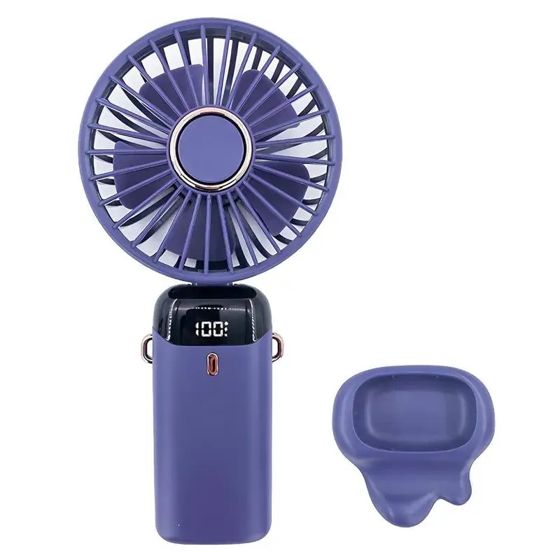 

Personal Handheld Fan 3000mAh Portable Hand Held Fan Rechargeable Personal Hand Fan USB Rechargeable With Powerful Wind Battery