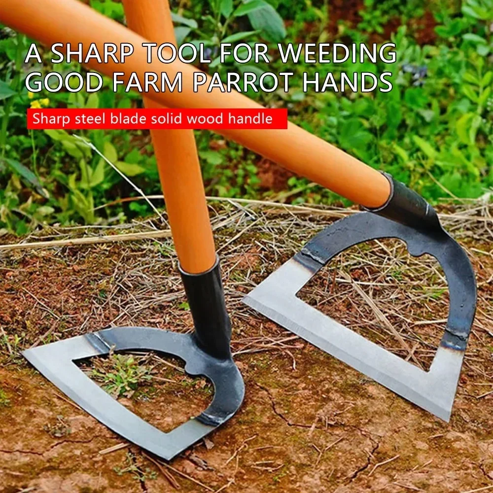 

Labor Saving Steel Shovel Shaped Hollow Hoe with Handle for Weeding Rake and Soil Loosening in Farm Gardening Tools Lawnmower