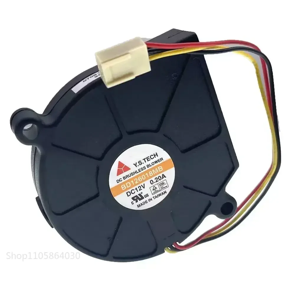 LY New for Y.S.TECH BD126018MB 6018 60mm x 18mm DC Brushless 60mm Blower Fan Cooler Cooling Fan 12V 0.20A 3Pin Dual Ball Bearing