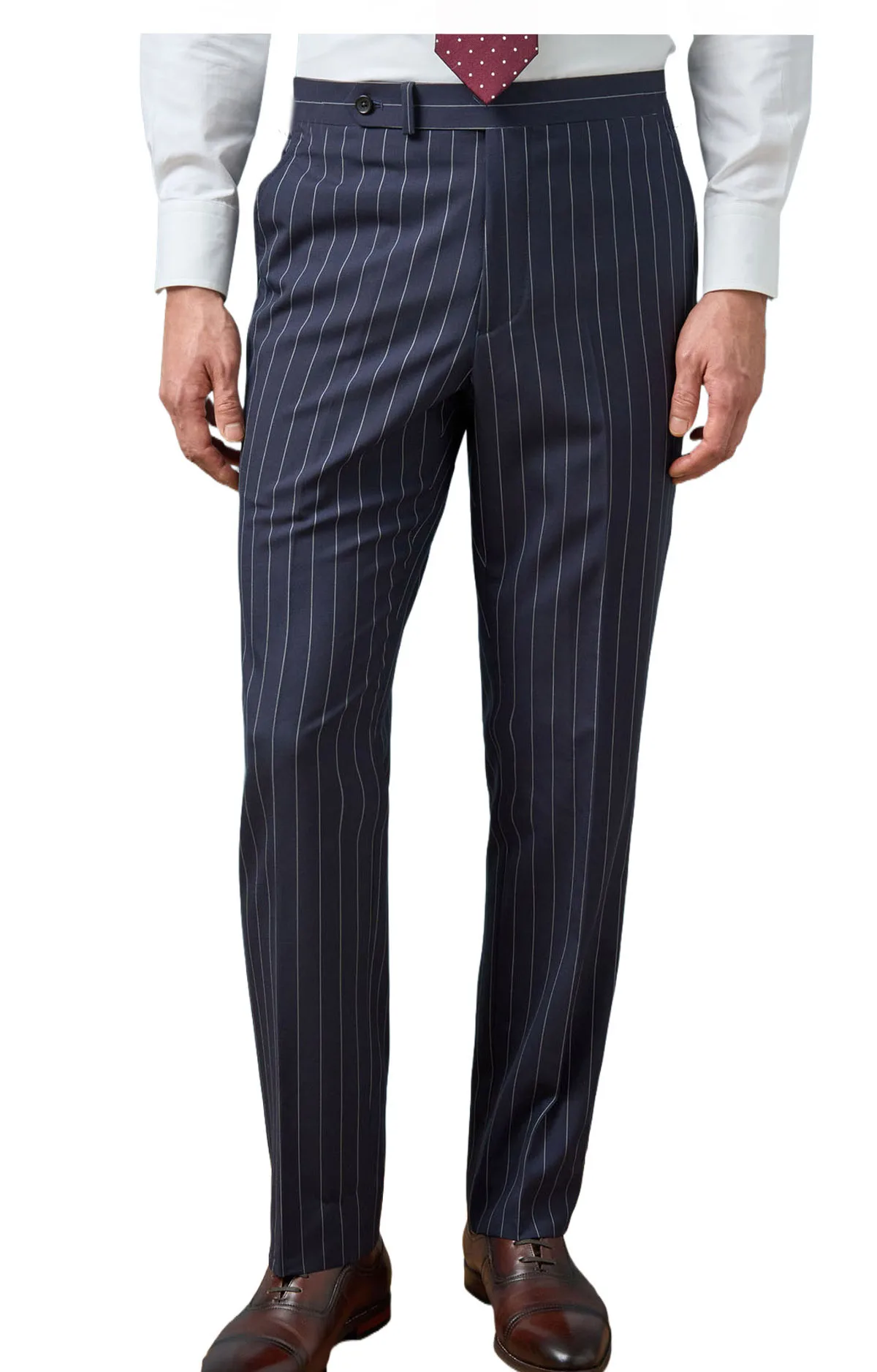 Gray Striped Men's Suit Pants Slim Fit Business Formal suit Casual Suit Pant Groom's Dress Pants
