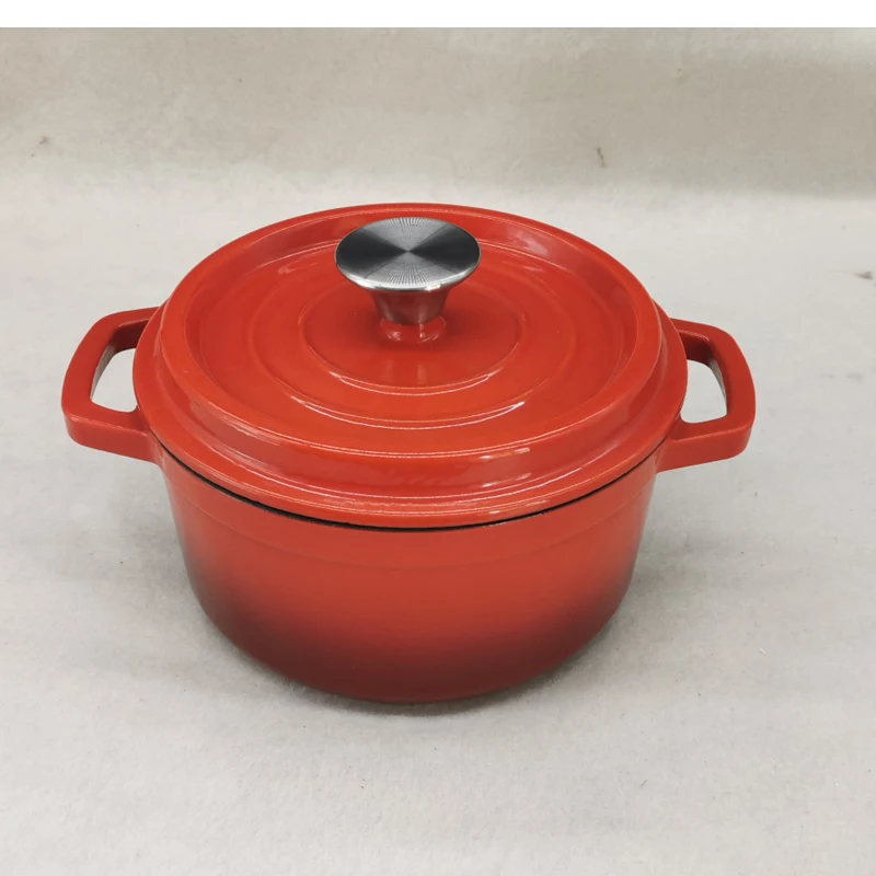 

Red Enameled Cast Iron Stew Pot, 20cm