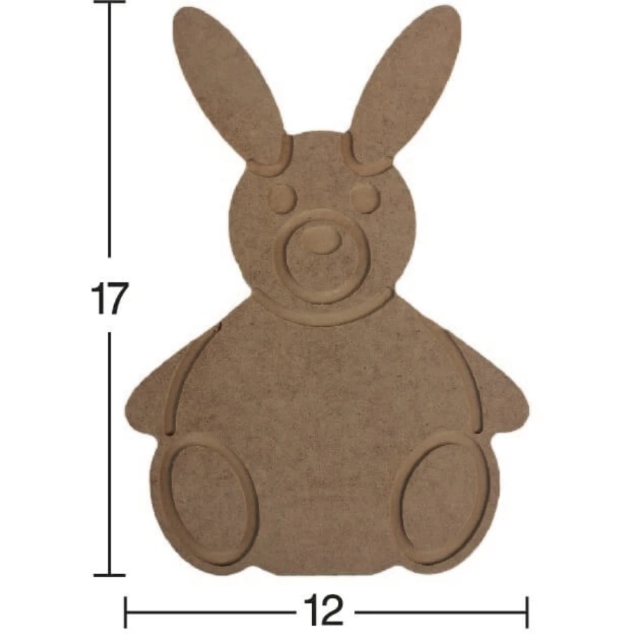 H63 Sitting Rabbit Trinket, 18mm Figurative Wood Object