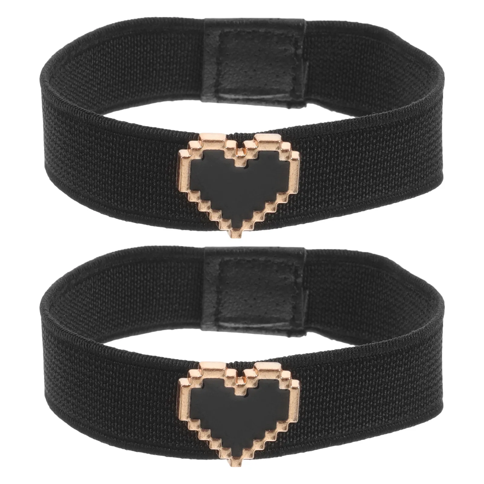 

1Pair Elegant Heart Shaped Pearl Embellished Anti Slip Flat Shoe Straps for Little Girls Elastic Decorative Heel Ankle Strap