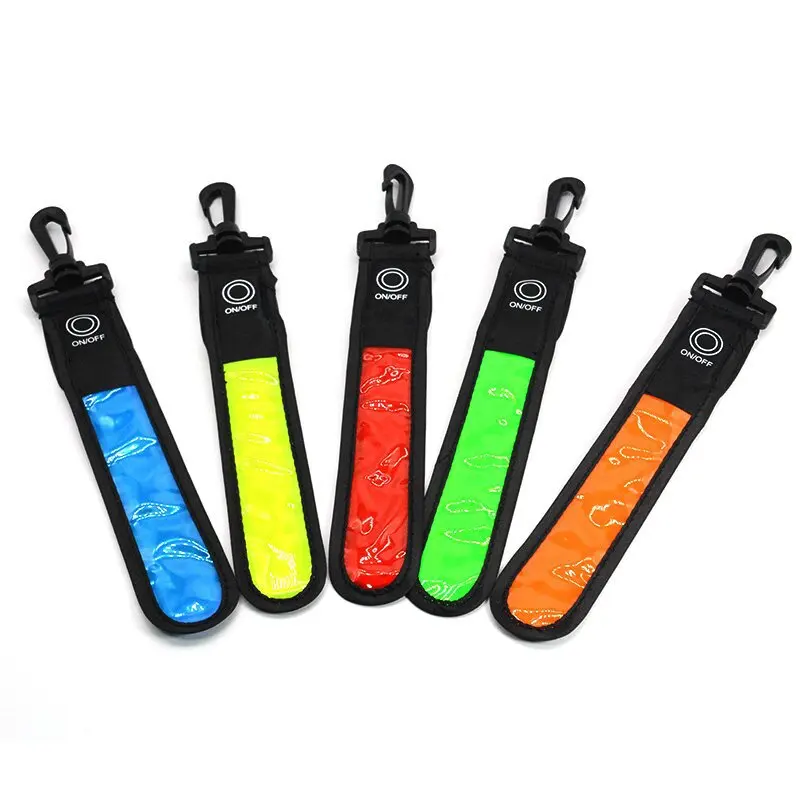 

LED Glowing Luminous Reflective Backpack Hanging Light Night Running Safety Alert Kids Adult Hand Strap Wristband Outdoor Sports