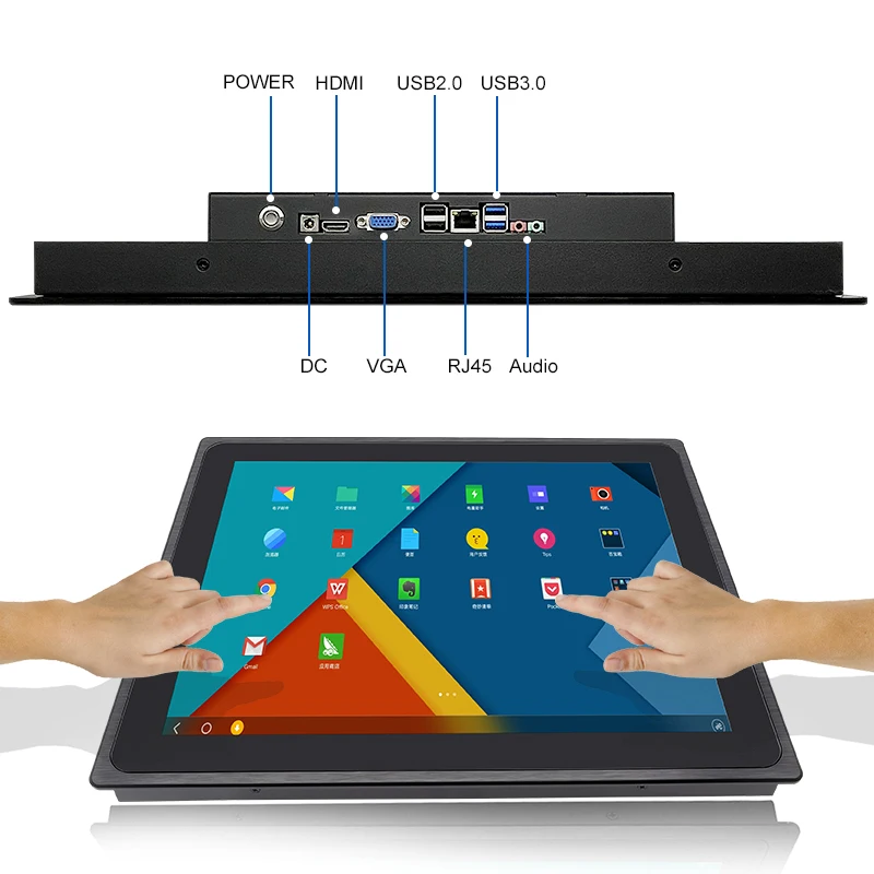Panel industrial de 17 pulgadas J1900 Quad Core 4G + 128GX86 win10, Wifi, todo en uno, pc, ordenador integrado, venta al por mayor