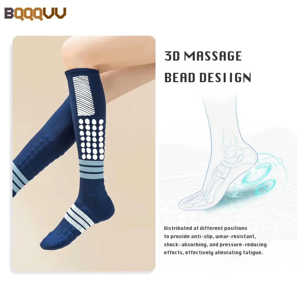 1Pair Compression Stockings Men Women Crossfit Golfs For Running, Anti-slip Outdoor Sports Varicose Veins Anti Fatigue Socks