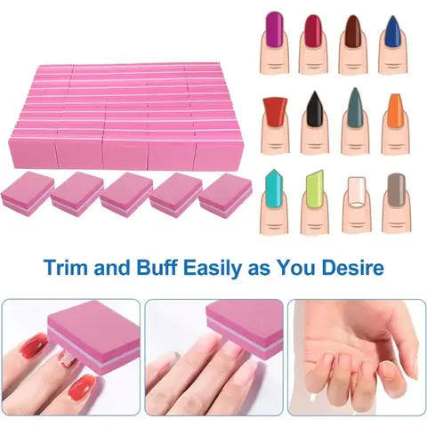 Mini Buffer Block File: Works for Acrylic & Natural Nails, Great for Polishing