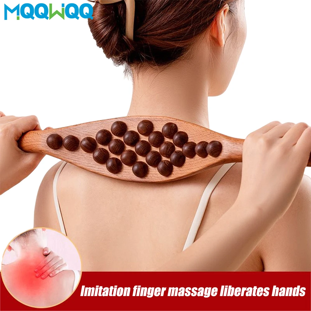 

Wood Guasha Massage Stick Back Massage Scraping Stick Wood Therapy Massage Tool, Wooden Massager Lymphatic Drainage Body Shaping