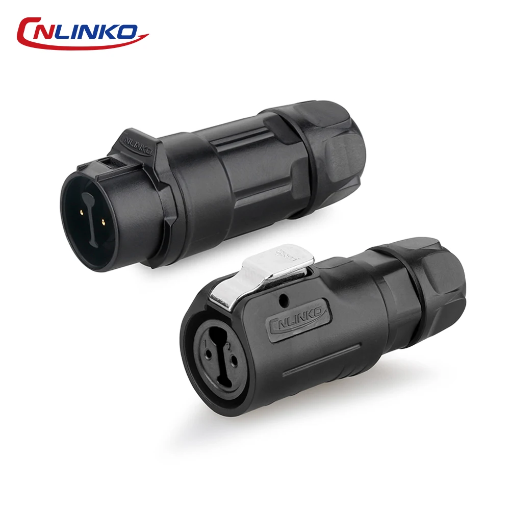 CNLINKO LP12 Electrical Connector IP68 Waterproof 3A~5A Female Plug and Male Socket for Industrial LED Light & Audio Equipment