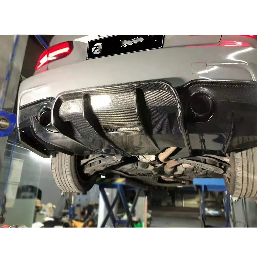 لسيارات BMW 3 series F30 F35 320 330 ألياف الكربون عودة الشفاه مانع صدمات خلفي للسيارة الناشر الخلفي الخائن سبويلر تحويلة GEEX نمط طقم الجسم #6