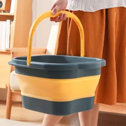 Household Items Collapsible Car Wash Fishing Foot Soak Massage Bucket Bucket Silicone Folding Cube Bathroom Kitchen Camp Basket