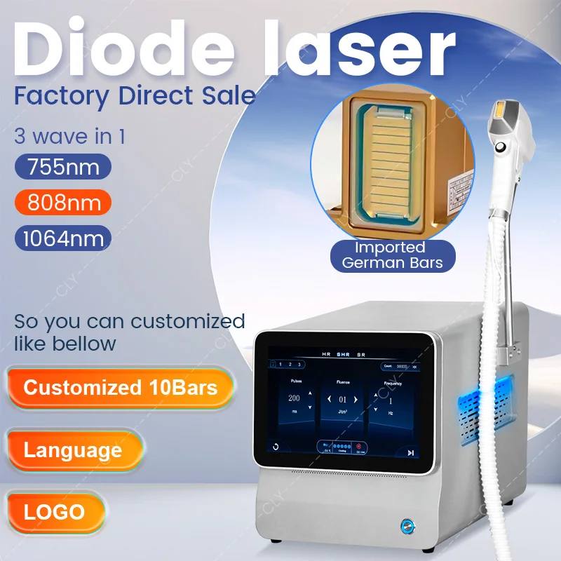 

Горячая новинка: Диодный лазер для удаления волос 808 нм, 755 нм, 1064 нм, александритовый, с технологией Ice Titanium, для перманентного удаления волос, сертифицирован CE, профессиональное салонное оборудование