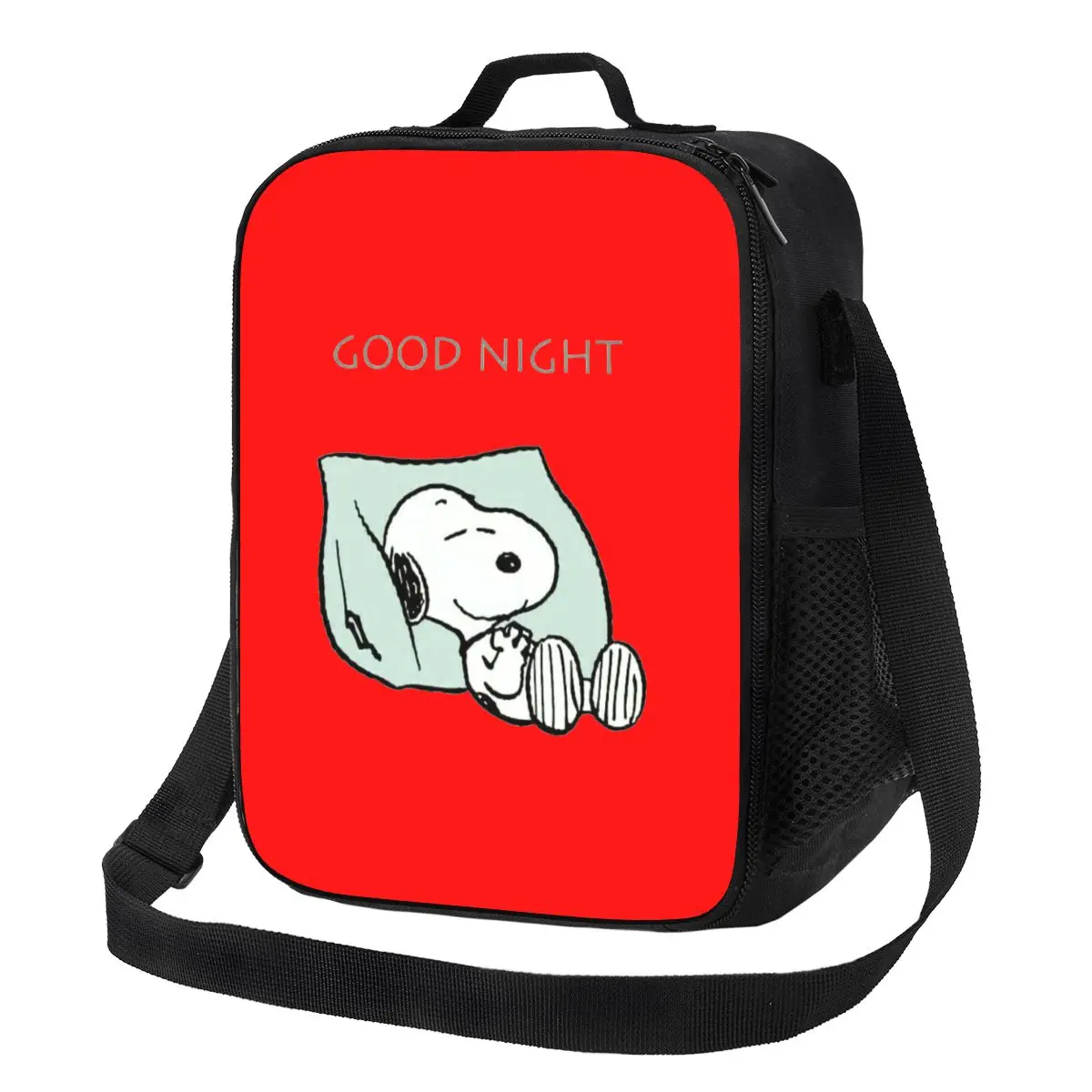 

Custom S-snoopys GOOD NIGHT Insulated Lunch Bags for Women Resuable Thermal Cooler Food Bento Box School