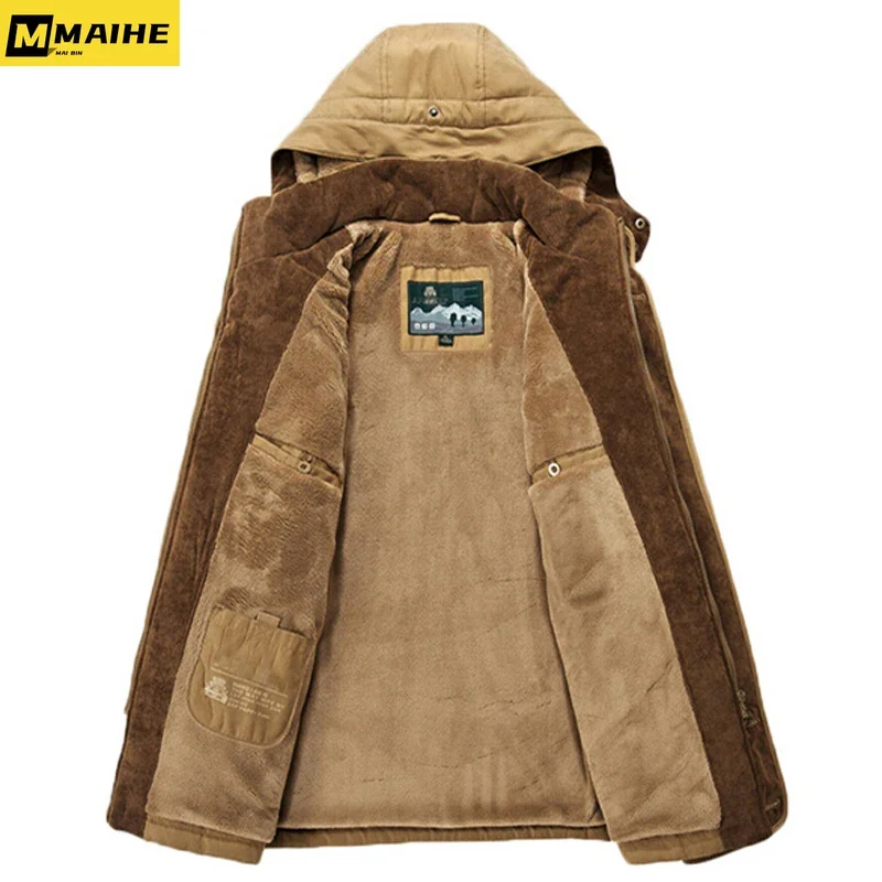 Veste à capuche rembourrée en coton pour homme, Parka coupe-vent, Chaud, Épais, Grande taille, 5XL, 6XL, Nouveau, Leuven 40