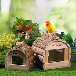 Wooden Pet Parrot Nest Birdhouse Mating Box Bird Cage for Canary Small Medium Birds Cockatoo Finch Hatching House Wood Box