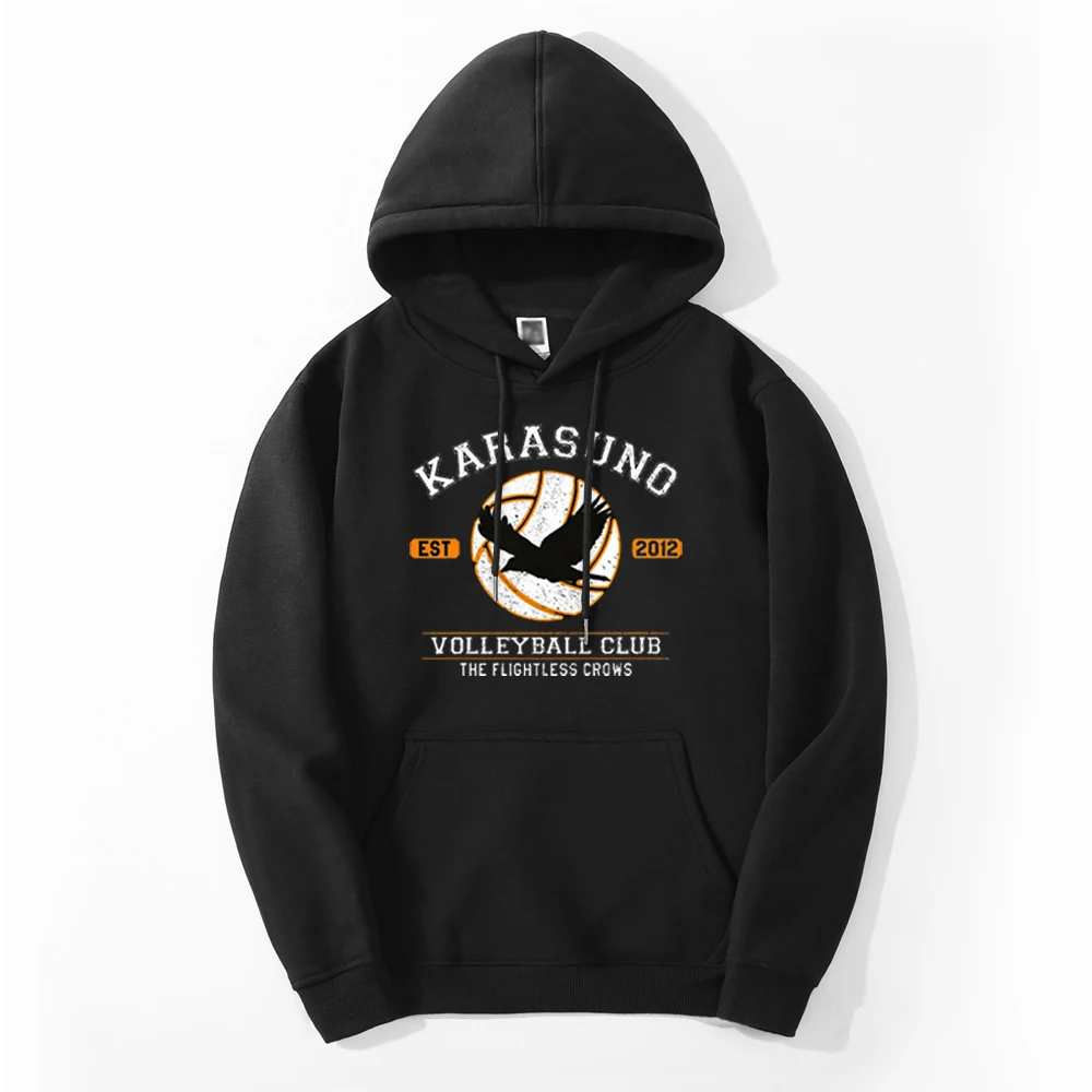 Haikyuu Shoyo Fly It Karasuno аниме 2024 осень мужские толстовки с капюшоном толстовки Harajuku спортивный костюм для фитнеса Свитшот