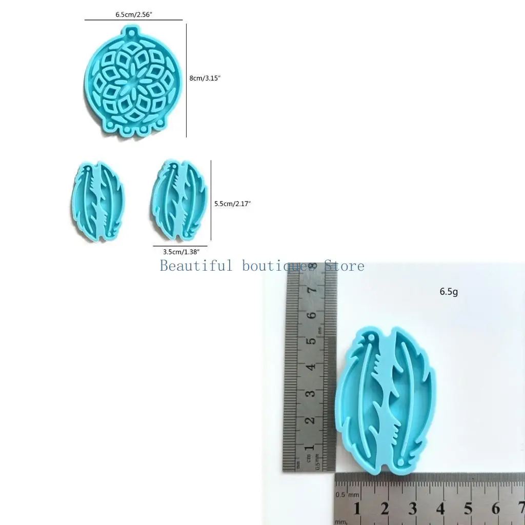 

U4LF Silicone Resin Mold Dream Catcher Pendants Resin Accessories Tool DIY