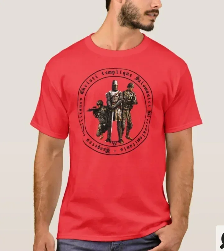 Knights of Modern. Crusaders and Modern Soldiers Temple Order T-Shirt. Cotton Short Sleeve O-Neck Mens T Shirt New S-3XL