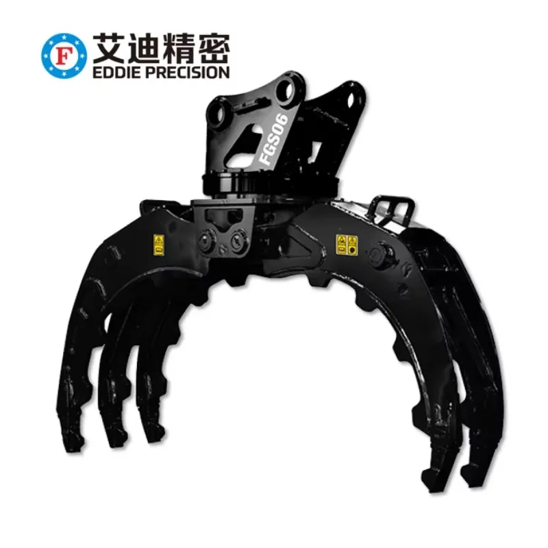 2026EDDIE FGW(S)10 Excavator Hydraulic Log Grapple Rotating Wood Grapple Timber Wood Log Grab