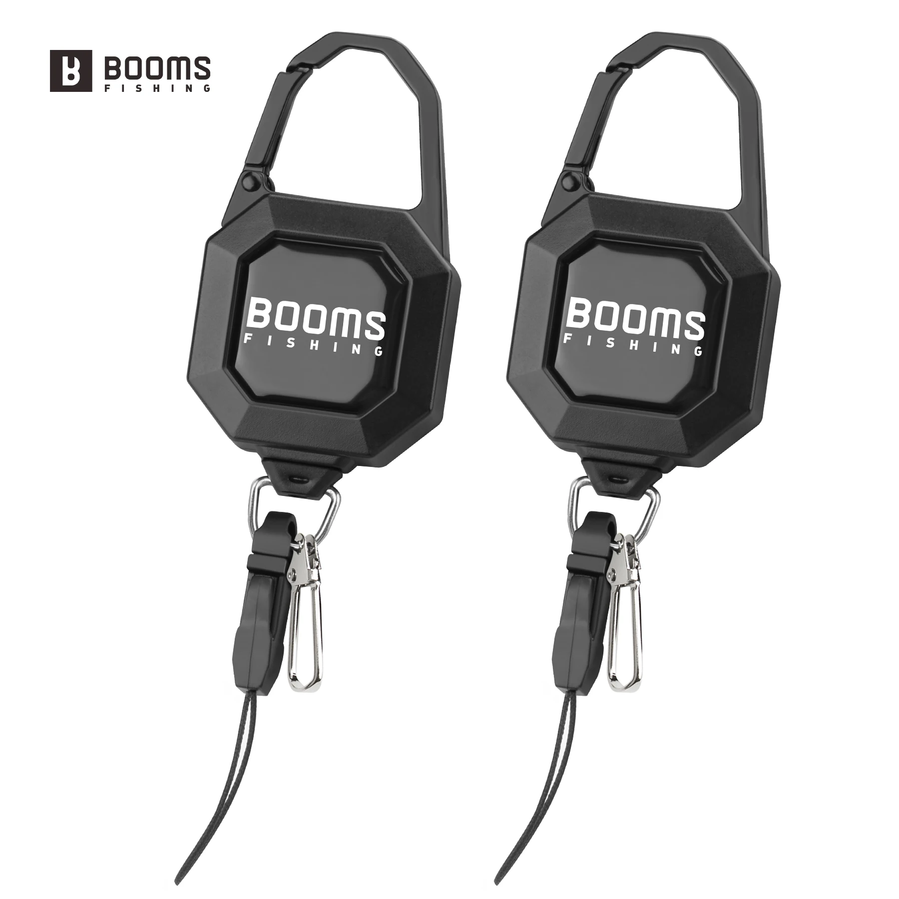 

Booms Fishing RG4 27.5in Zinc Alloy Retractable Keychain Carabiner Heavy Duty Zinger Retractor Nylon Lanyard Fishing Accessories