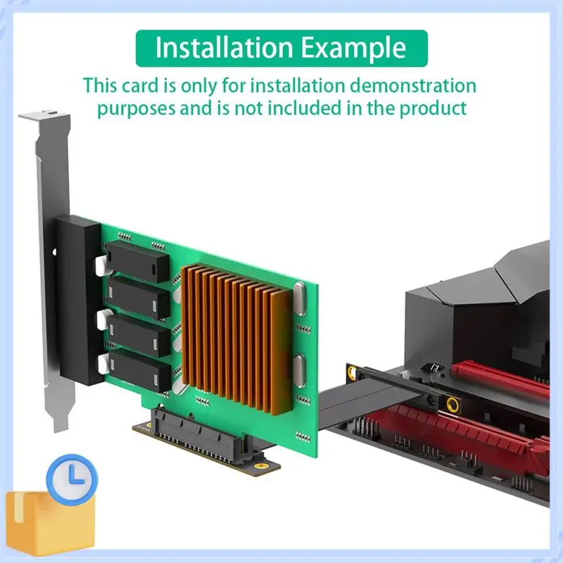 Populaire PCI-E PCI Express 4.0 4X verlengkabel (dubbele verticale 90 graden richting)
