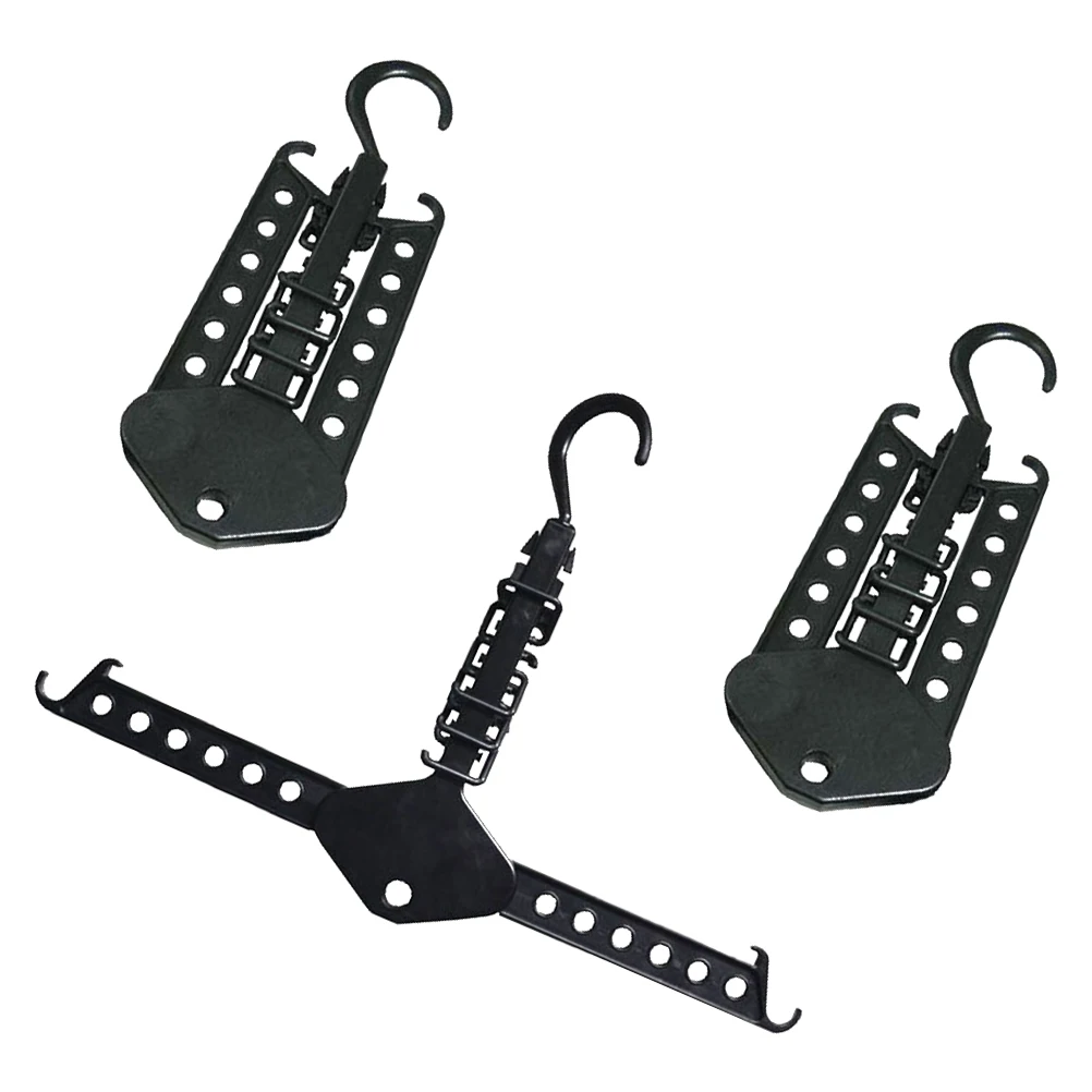 

3pcs Folding Hangers PP Material Smooth Edges Wardrobe Storage 13 Hooks Rotatable Foldable Clothes Organizers Anti Slip