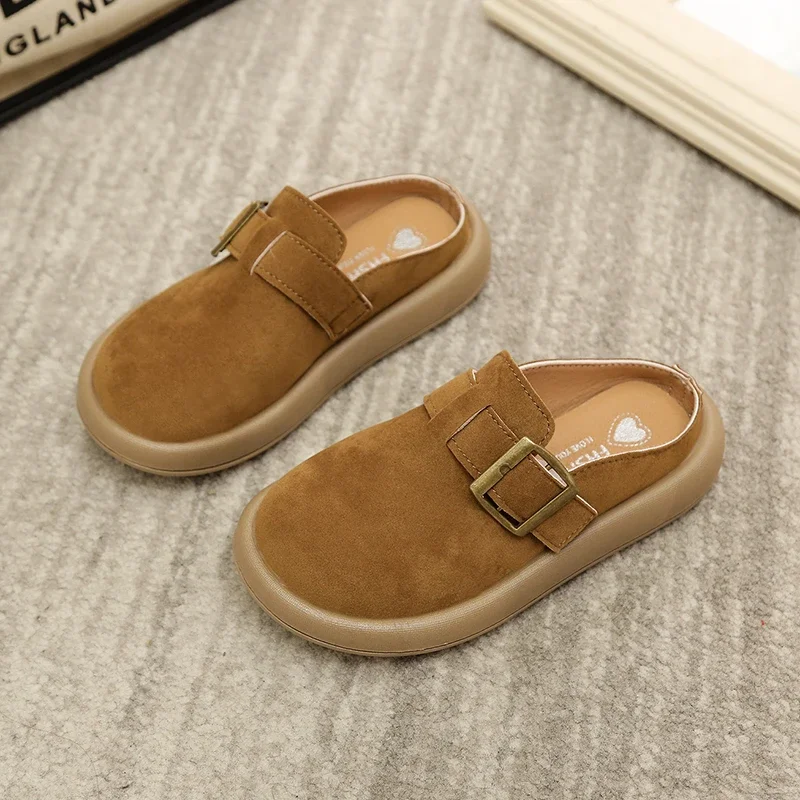 New Kids Slippers for Girls Non-slip Breathable Toddler Causal Shoes Simple Classic Children Mules Slippers Fashion Versatile