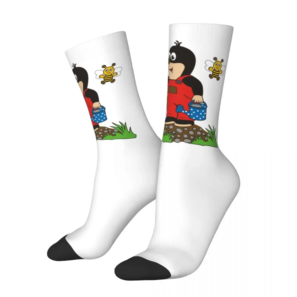 Sunflower European Mole Comics Happy Socks Novelty Street Crazy Krtek Little Maulwurf Cute Cartoon Hip Hop Male Socks for Unisex