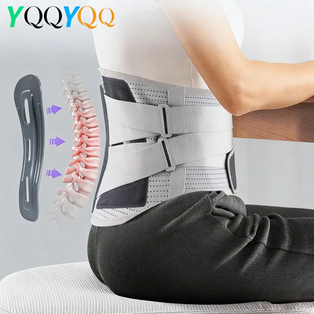 1 Cinturón de Soporte Lumbar Ajustable con Soporte Biónico y Almohadilla Lumbar, Faja de Alivio del Dolor para Hombres y Mujeres, Uso Diario y Laboral