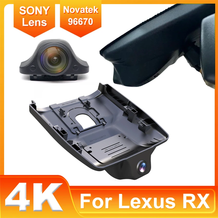 New! Plug and Play Car DVR WiFi Dash Cam Camera for Lexus RX RX350 RX350h RX450h RX500h 2023 2024 2025 Dashcam 4K