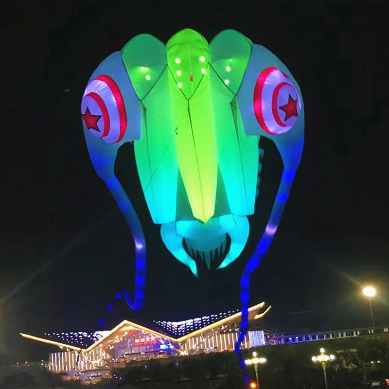 Cerf-volant trilobites Led pour adultes, ligne de corde, planche à voile, papalote, jouets d'extérieur, jouets volants, cerfs-volants géants pour adultes, cerf-volant à prisme