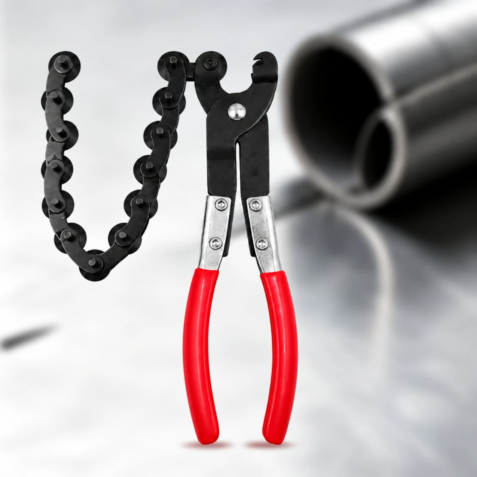 Chain-Style Exhaust Pipe Cutter Compact Chain Pipe Cutter with 14 Cutting Blades Hand Tool Heavy Duty Rust-Proof for Mechanics