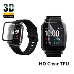 3D Curved Edge / HD Clear TPU Soft Hydrogel Protective Film For Xiaomi Haylou LS01 LS02 Smart Watch Screen Protector Film Cover