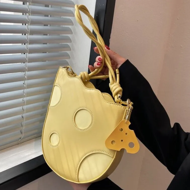 Korean Women's New Collection Cheese Underarm Simple Shoulder Handbag