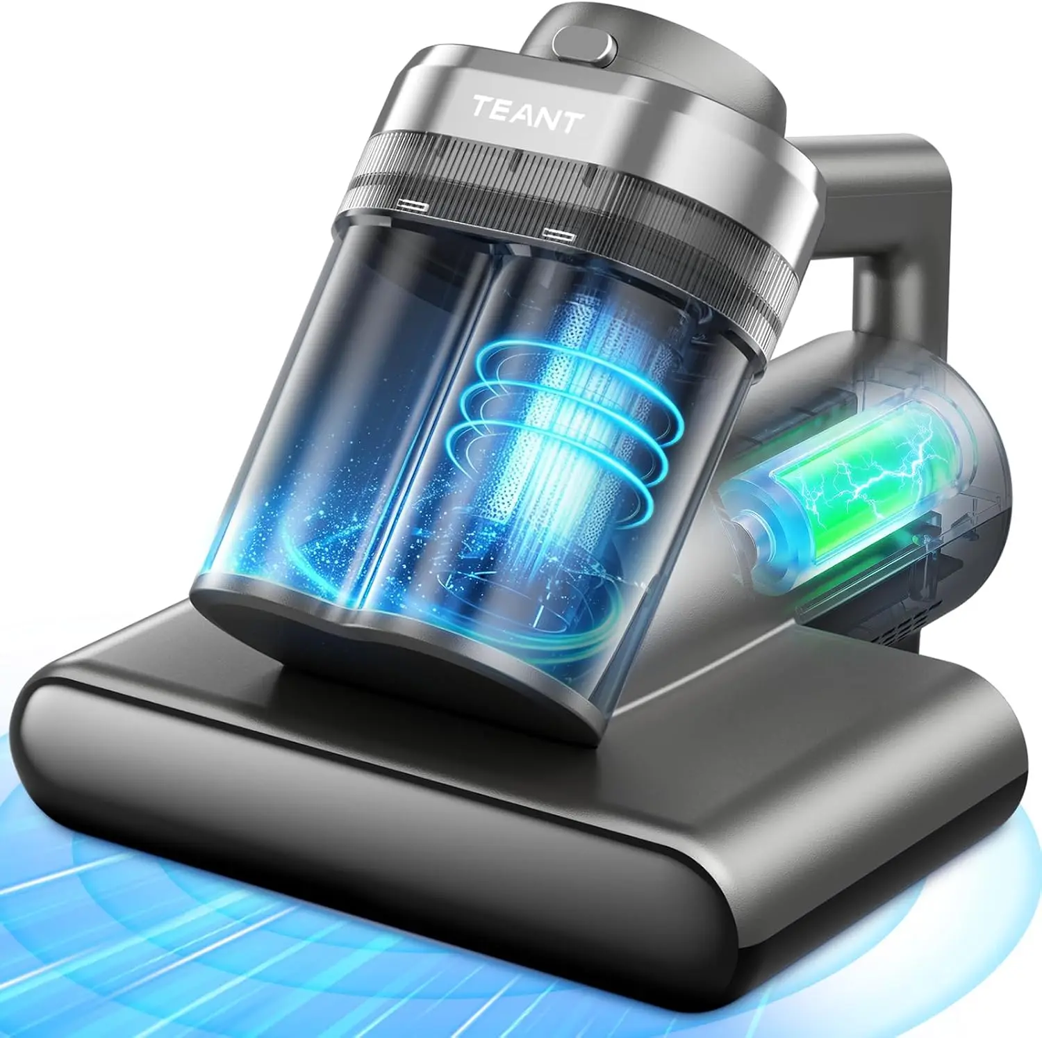 Cordless Mattress Bed Vacuum, 18kPa Suction & LED Display, Model MV01