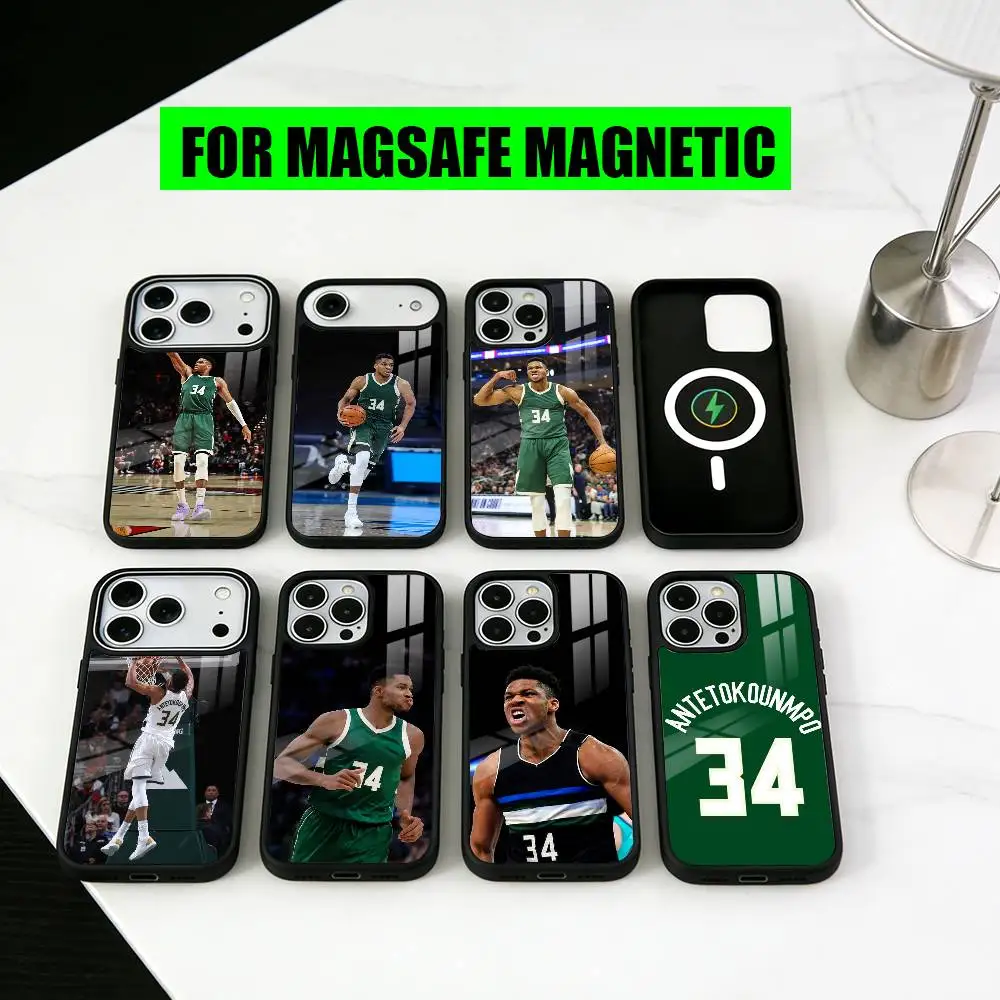 

G-Giannis A-Antetokounmpo GA Phone Case For iPhone17,16,15,14,13,12,11 Plus,Pro Magnetic with Magsafe Wireless Charging